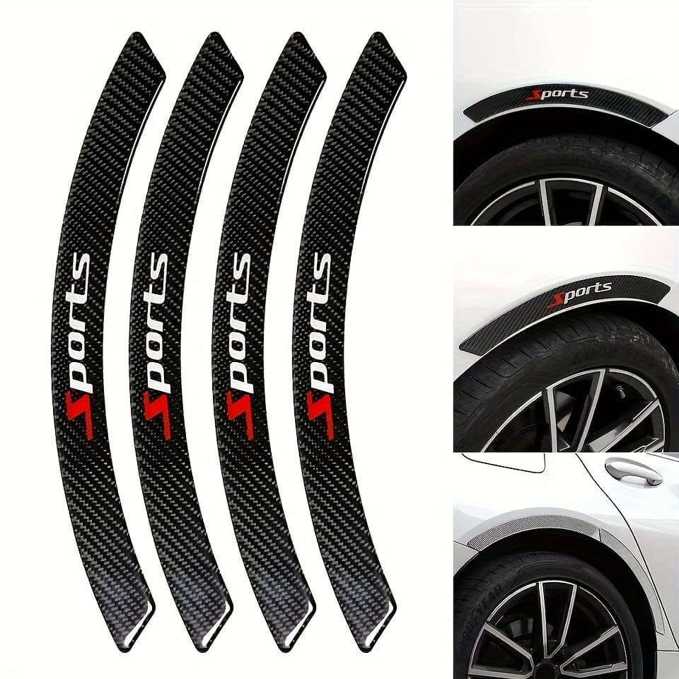 TEMU Car Wheel Eyebrow Anti-collision Strip Decorative Sticker, Universal Protective Decorative Strip, Scratch Resistant Strip, Car Contour Thickening Adhesive Sticker