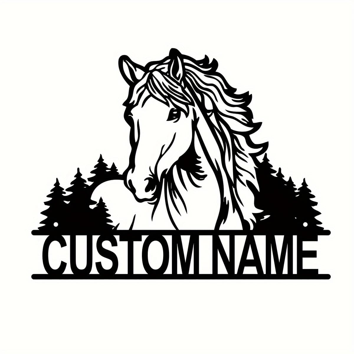 TEMU Personalized Wall Decor Sign - Vintage Style Custom Name Plaque For Home Decor, Farmhouse, Living Room, Office - Art Deco Wall Hanging, Multipurpose, No Electricity Needed