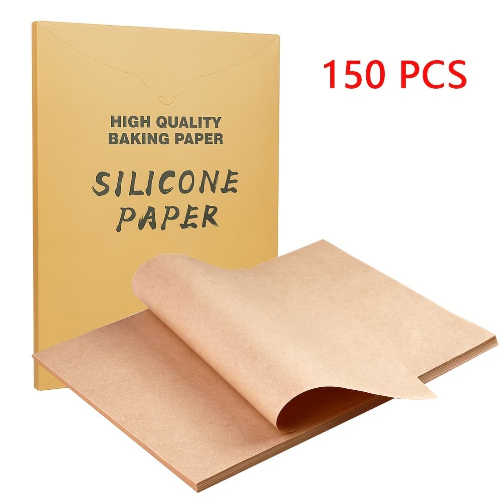 TEMU 50/150/200/300/400pcs Parchment Paper Baking Sheets, 9x13 Inches Precut Baking Parchment, For Baking Grilling Steaming Bread Cup Cake Cookie And More (unbleached)
