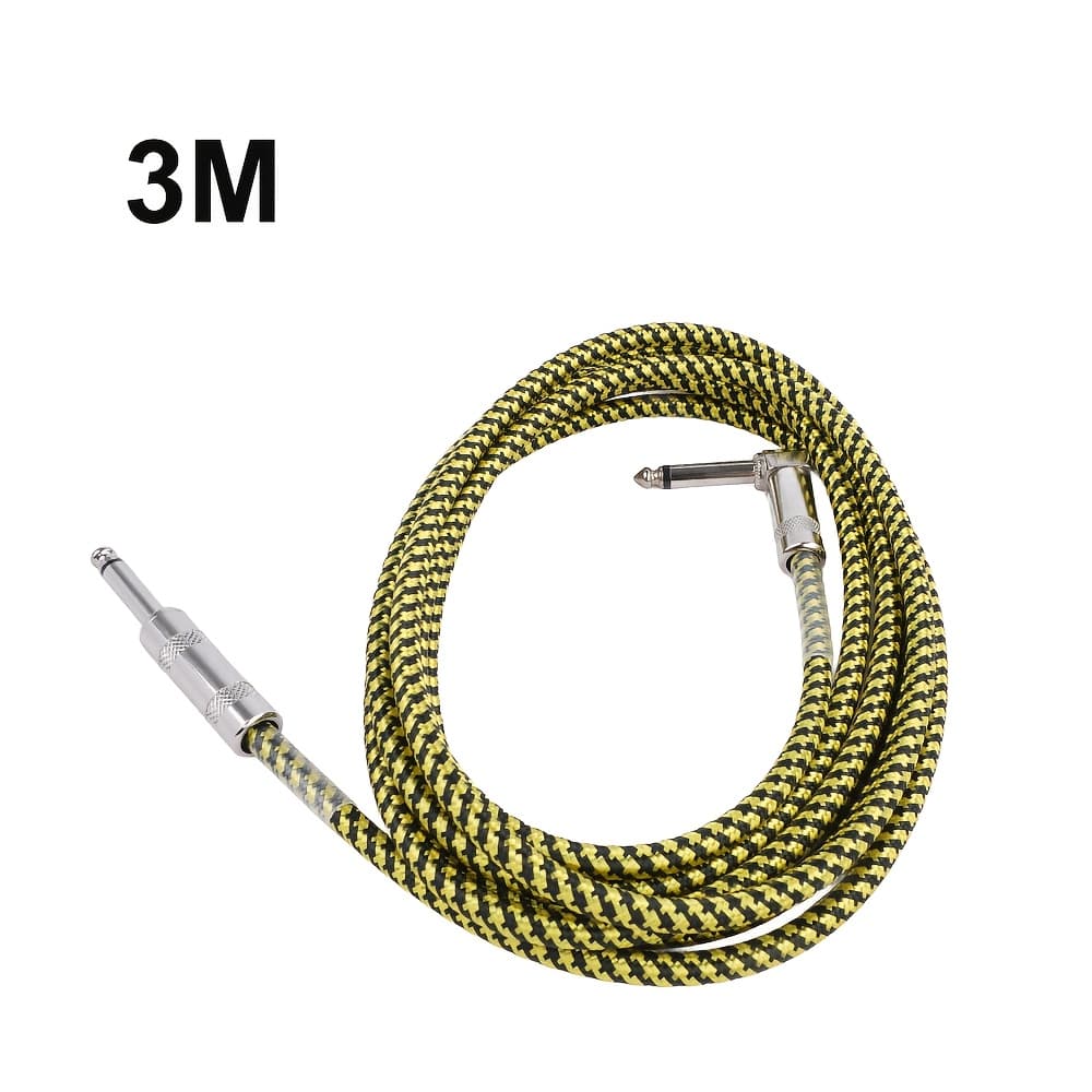 TEMU Guitar Cable 10ft/20ft/33ft Instrument Cable Ts Electric Guitar Cord Amp Cord For Electric Guitar Mandolin Amplifier Audio