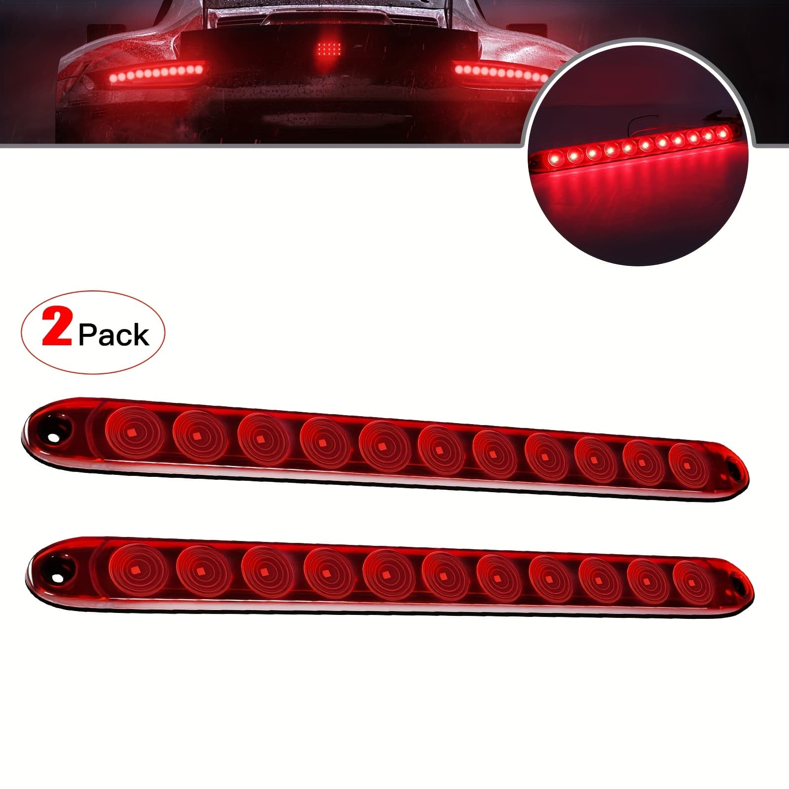 TEMU Led Light Bulb Bar Side Indicator Lamps Front Indicator Lamp Bulb For Car Trailer Truck Bus Van 12v/ 24v - 2pcs