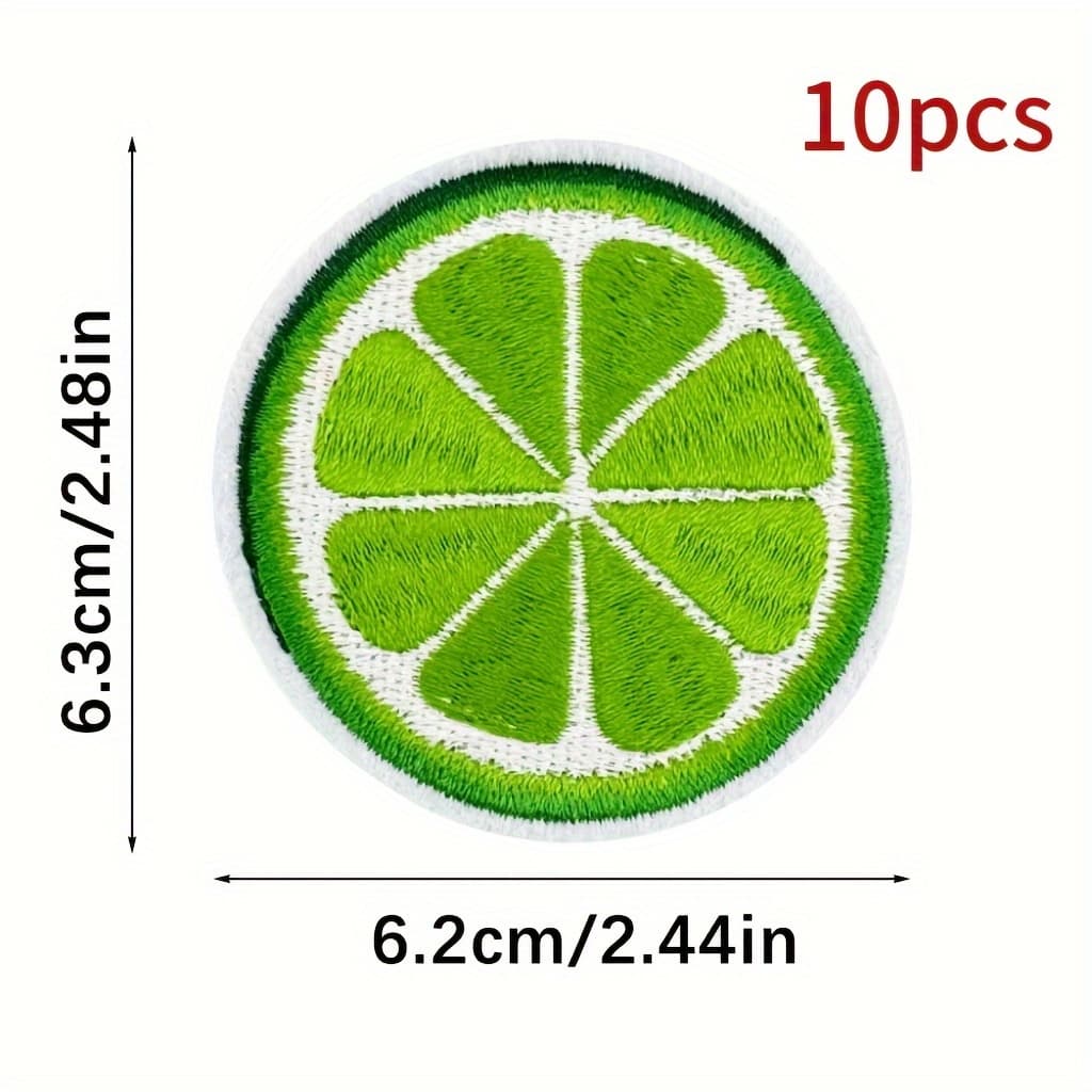 TEMU 10pcs Embroidered Patches - Iron-on/sew-on Appliques For Clothing, Shoes, Hats & Bags - Diy Decorative Fabric Stickers, Cloth Stickers, Embroidered