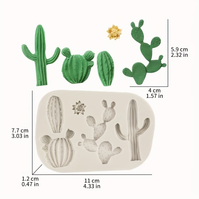 TEMU Diy Cactus Resin Clay Silicone Mold