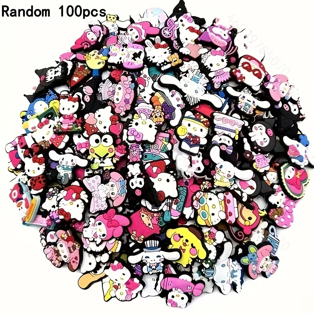 TEMU Random 10//100pcs/set Hellokitty Shoe Charms(random Pattern), Cartoon Film Shoe Decoration Charms, Charms For Sandals, Shoes, Bracelet, Wristbands, Holiday Party Gift