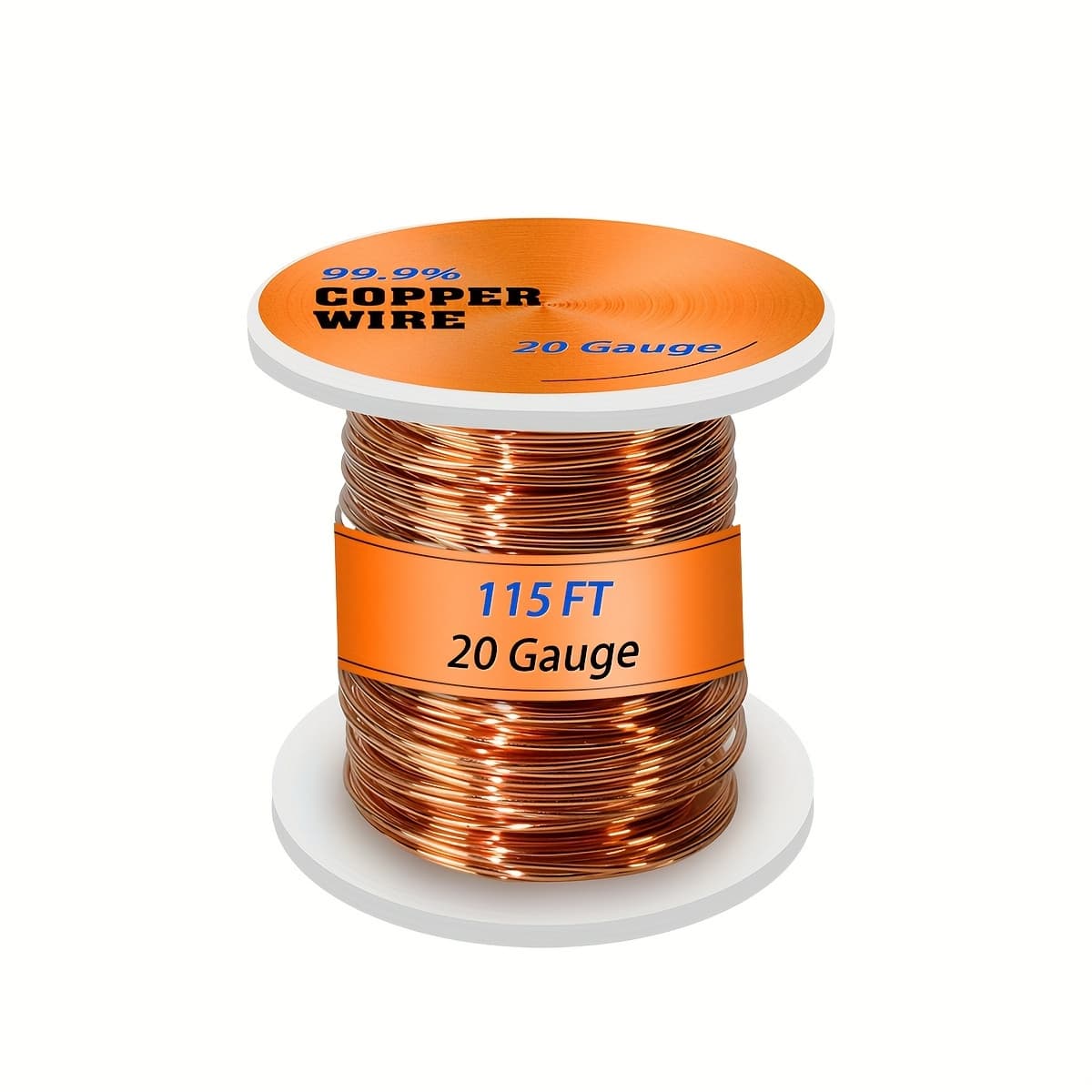 TEMU 20 Awg Premium Flexible Bare Solid Copper Wire, 99.9% Pure Copper Wire, 0.8mm Dia/ 115ft Soft Copper Wire For Jewelry Making And Craft Wire, For Gardening Plants