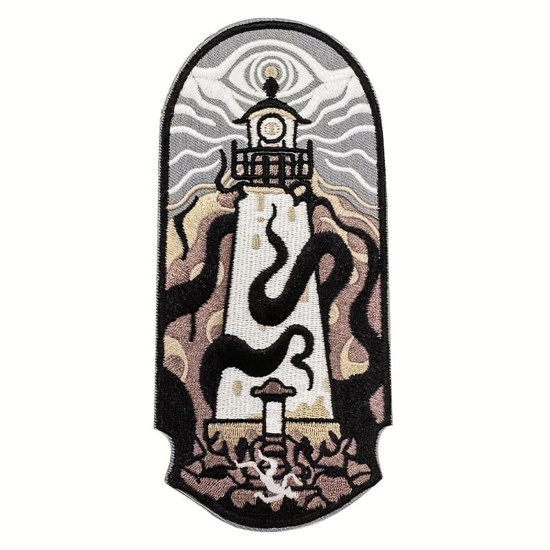 TEMU Artistic Lighthouse Embroidered Patch, Multicolor Sewing & Supplies - Ideal For Diy Crafts And Decorative, Sewing Supplies