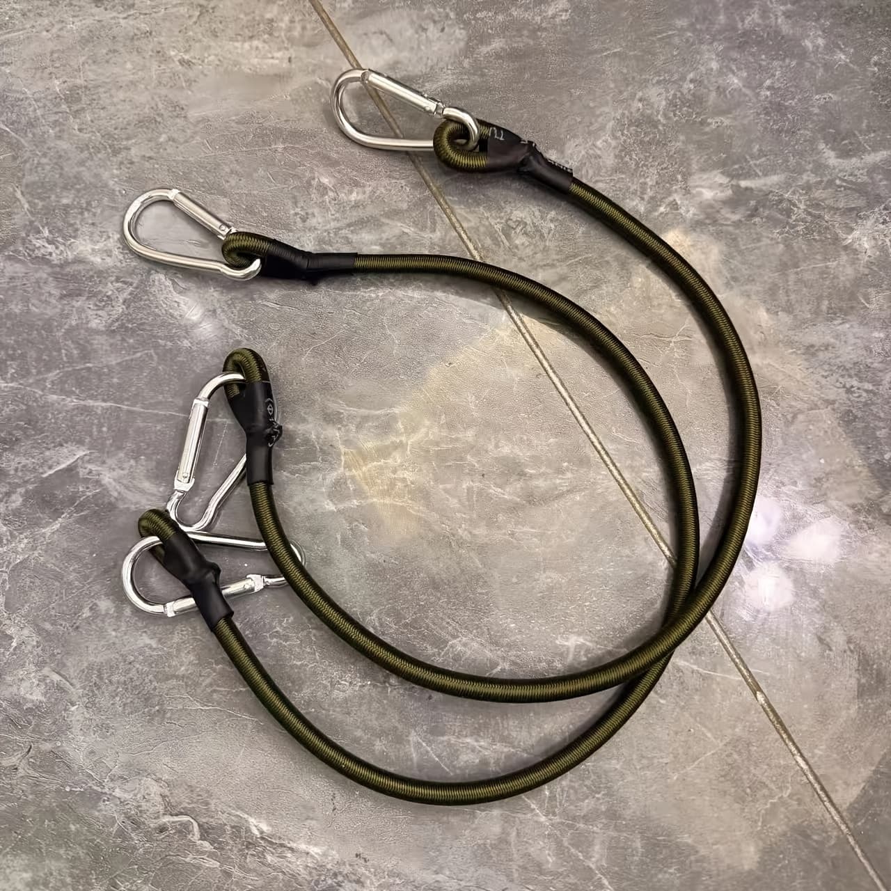 TEMU 2pcs Of Rope With Carabiner Hooks - Flexible And Durable Elastic Rope, Suitable For Camping, Luggage, Cargo, Etc
