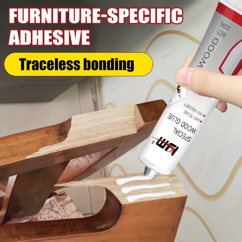 TEMU Kjm Instant Strong Glue - Fast-drying Wood Adhesive, For Furniture Repair, & Floor Fix, Diy Woodworking, Temporary & Permanent Joint - Tube (compatible With Wood, Plastic, Metal,)