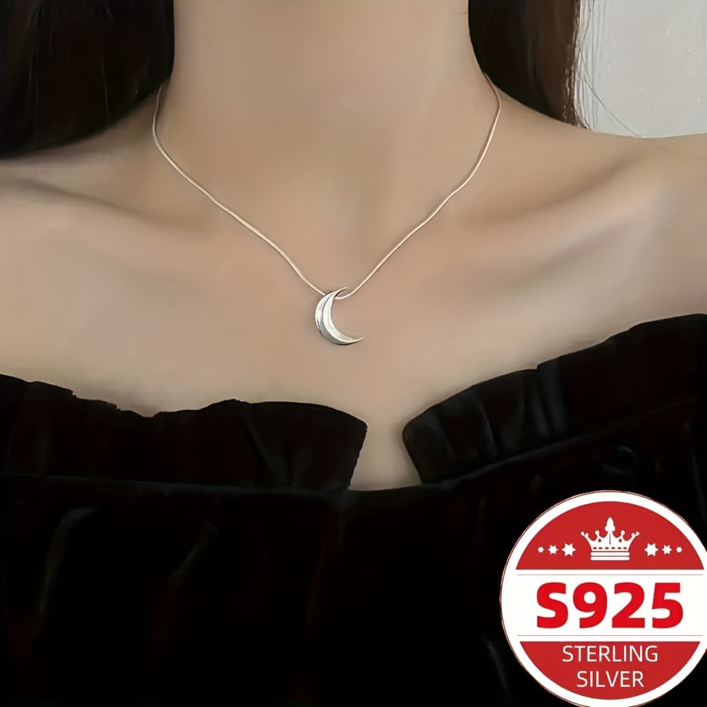 TEMU S925 Pure Necklace, Hypoallergenic And Fade-resistant, Jewelry Gift For Women, Must-have For Teenage, For , Christmas, Valentine's Day, , Carnival