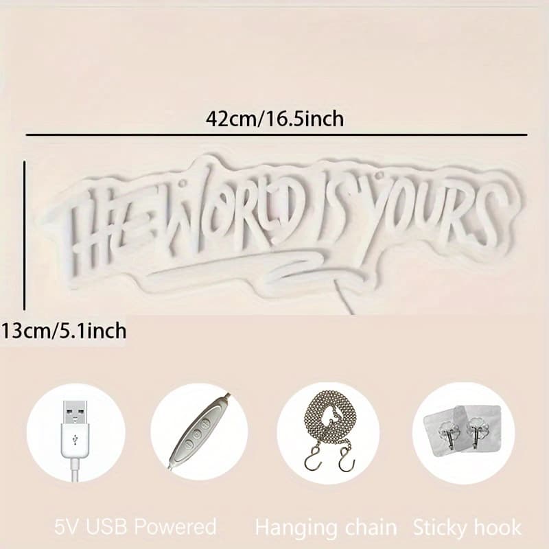 TEMU 2d Flat, Neon Sign Usb Dimmable Led Decorative Light, Suitable For Atmosphere Game Room Decoration Gift Wall Mounted Neon Light