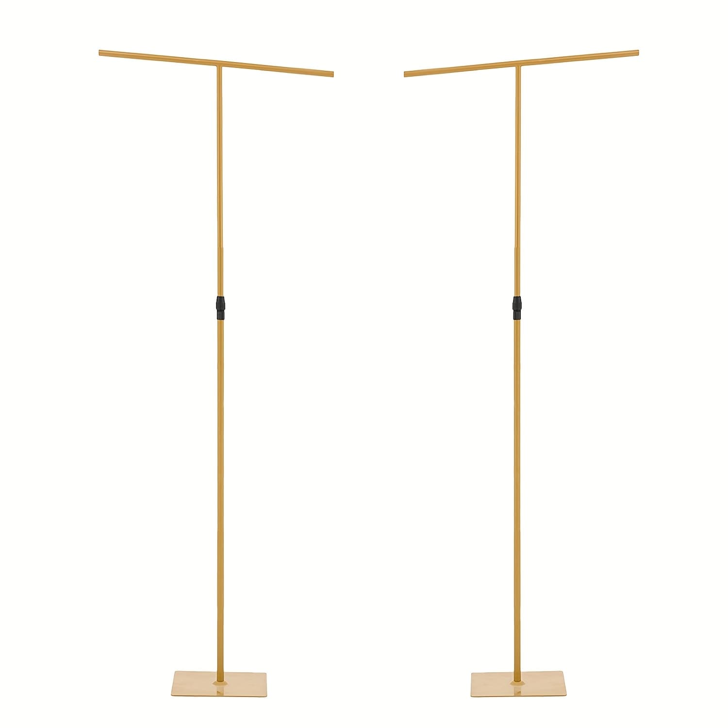 TEMU 2pcs T-shaped Wedding Arch Backdrop Stand With Telescopic Poles For Wedding Decoratins, Stands For Valentines, Graduations & Birthday Party Decor