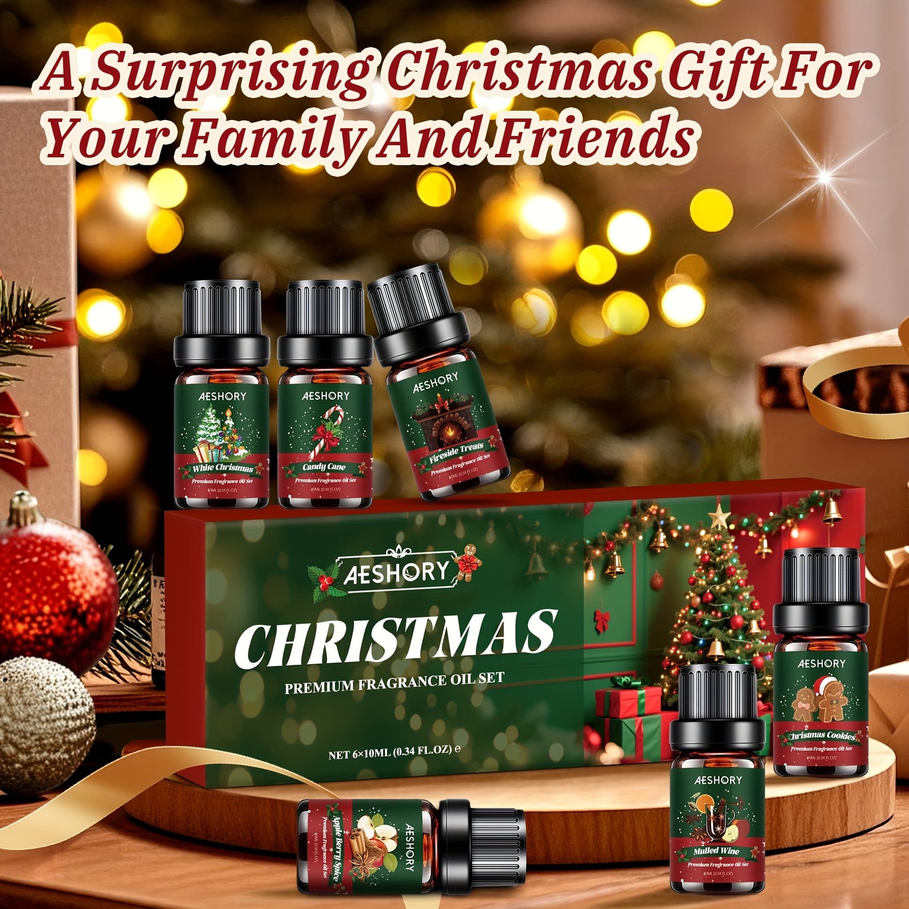 TEMU Set Of Christmas-scented Oils, Essential For Home Diffusers, Ideal For Candle Crafting - A Wonderful For Birthday Presents, Holiday Gifts, And Valentine's Day Surprises