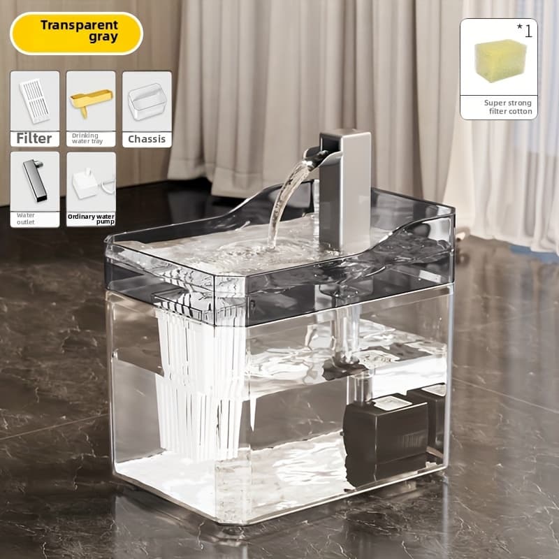 TEMU Water Dispenser - 50.72 Ounces - Automatic Circulating Water Dispenser, Usb Cat Waterer. Suitable For All Cats, Dogs And Small Pets. No Batteries Required