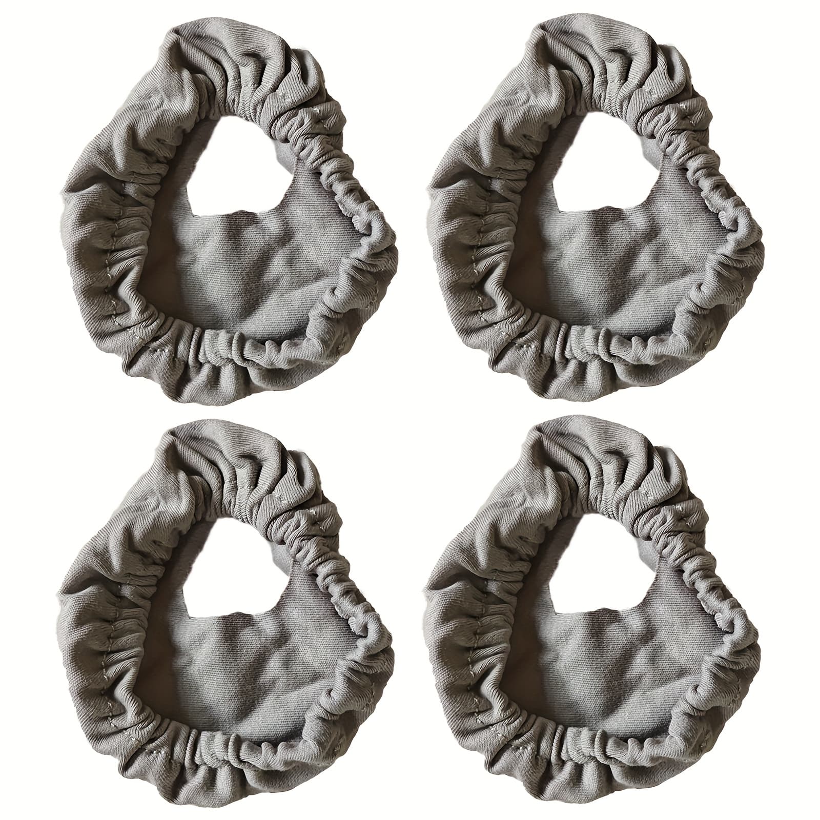 TEMU 4pcs Liners - Soft Reusable Gray Face Cushions For Comfortable Sleep, Universal Fit For , Healthcare Accessories