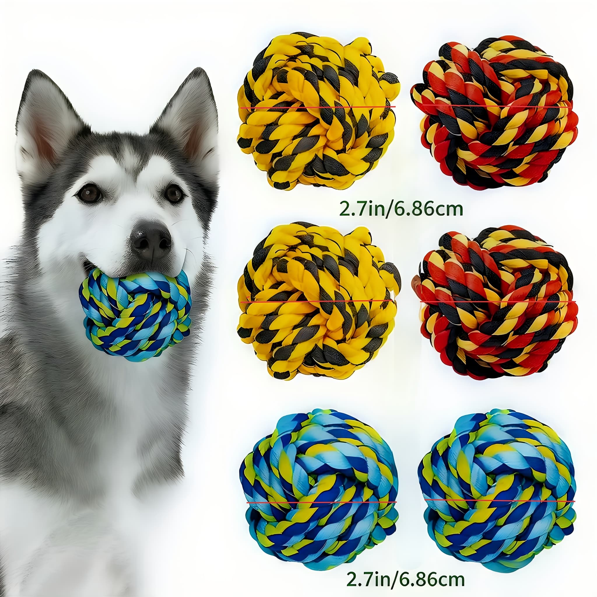TEMU 6pcs Set Of Large Bite-resistant Toys| Heavy-duty Dental Rope Toy Set For Medium And Large Dogs, Puppy Chew And Tug Toy| Suitable For All Dog Breeds And Sizes,