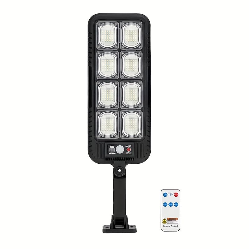 TEMU 1pc () Outdoor Solar Wall Light With 200 Led Leds, Ip44 Waterproof, Remote Control, , Garden Decor Light, Suitable For Garage, Porch, Terrace, Storage Shed, Garden Lighting, Perfect Gift