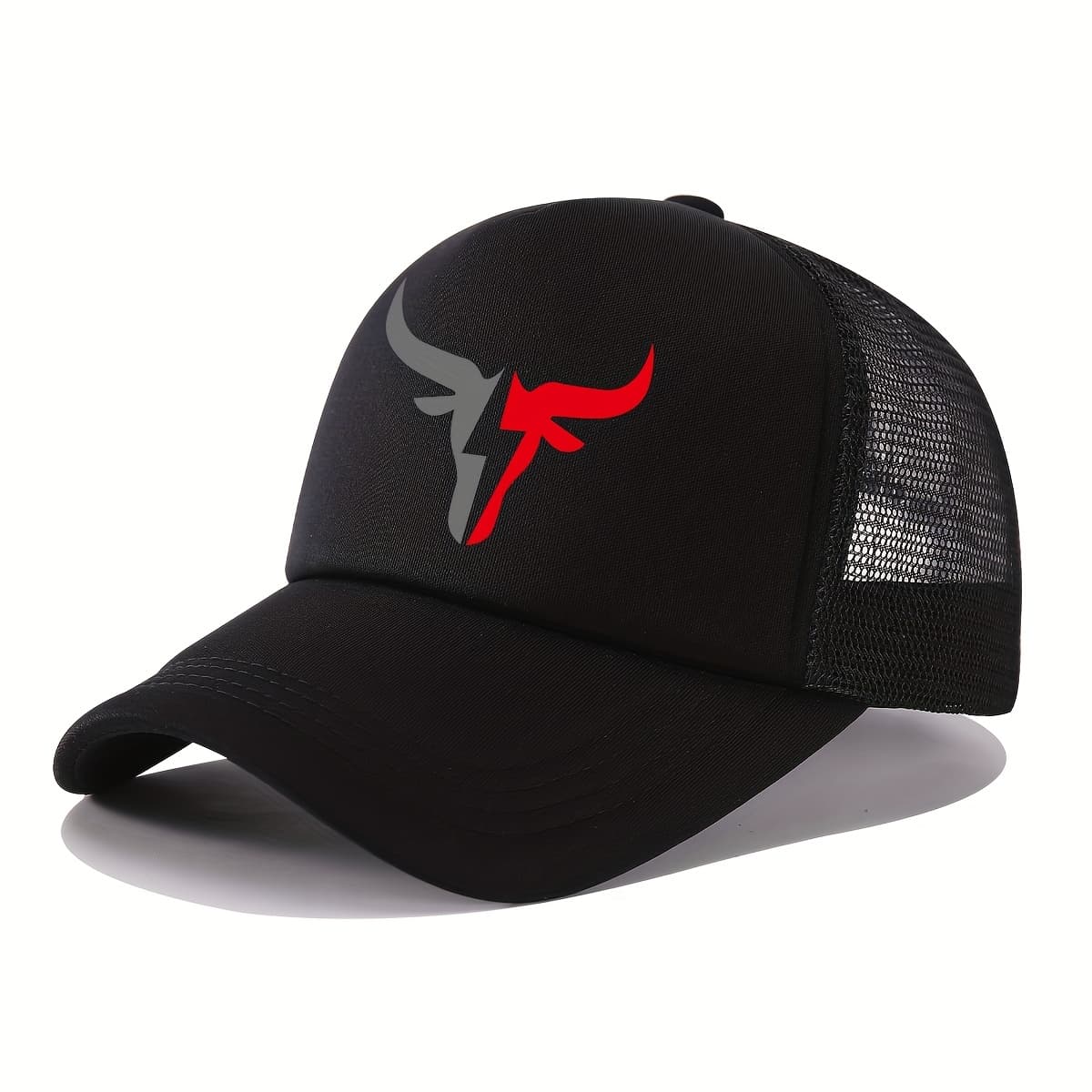 TEMU Print Men's Baseball 2025 New Mesh Breathable Hat For Spring, Autumn, Summer, Trucker Hat, Couple's Hat, Fishing Hat, Outdoor Sports Hat, Gift, Golf Hat, Adjustable Hat For Adults (men And Women)