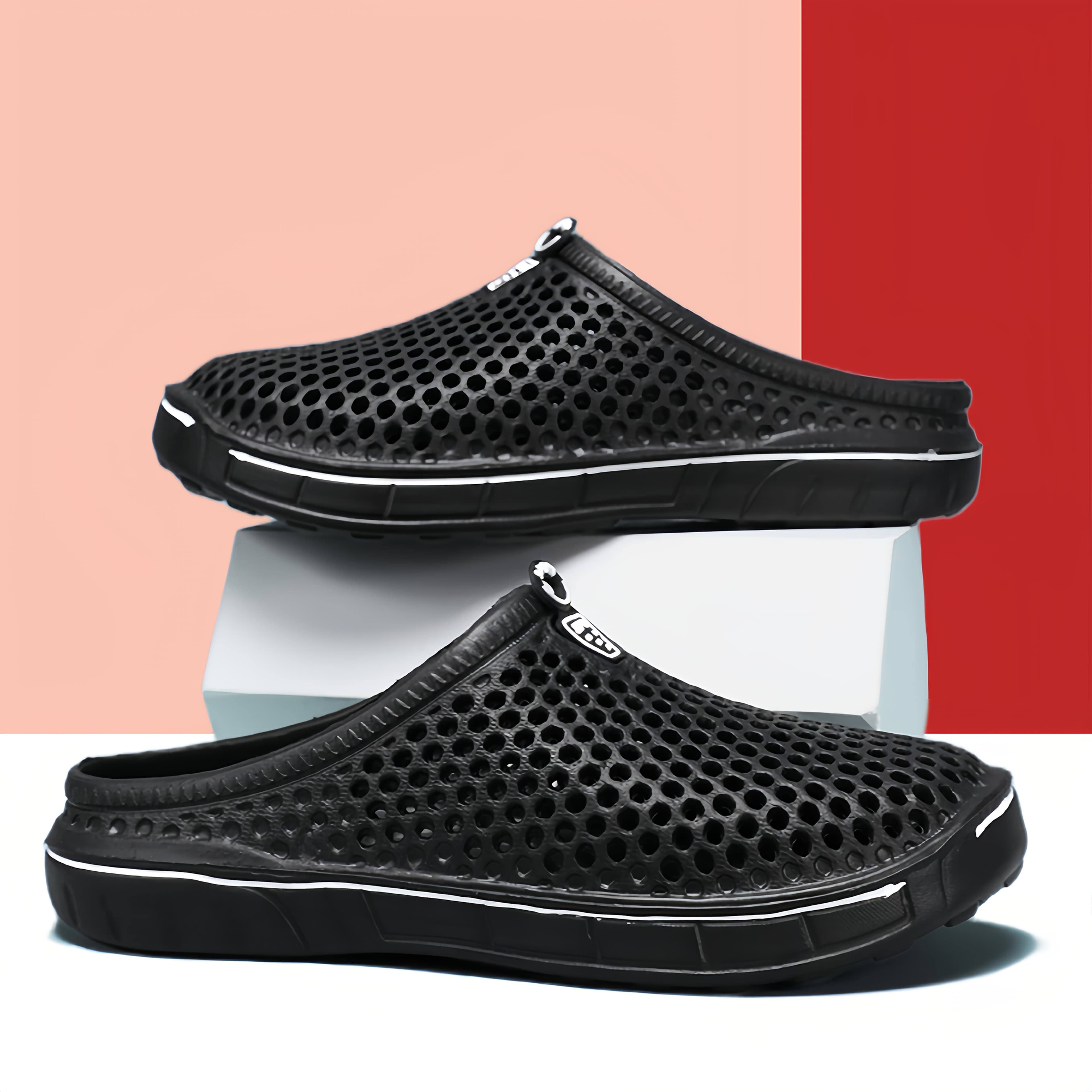 TEMU Women' Color Casual Sandals - Summer Quick-dry With Breathable - Comfortable Round-toe Slip-on Flat Shoes Made Of Eva Material.