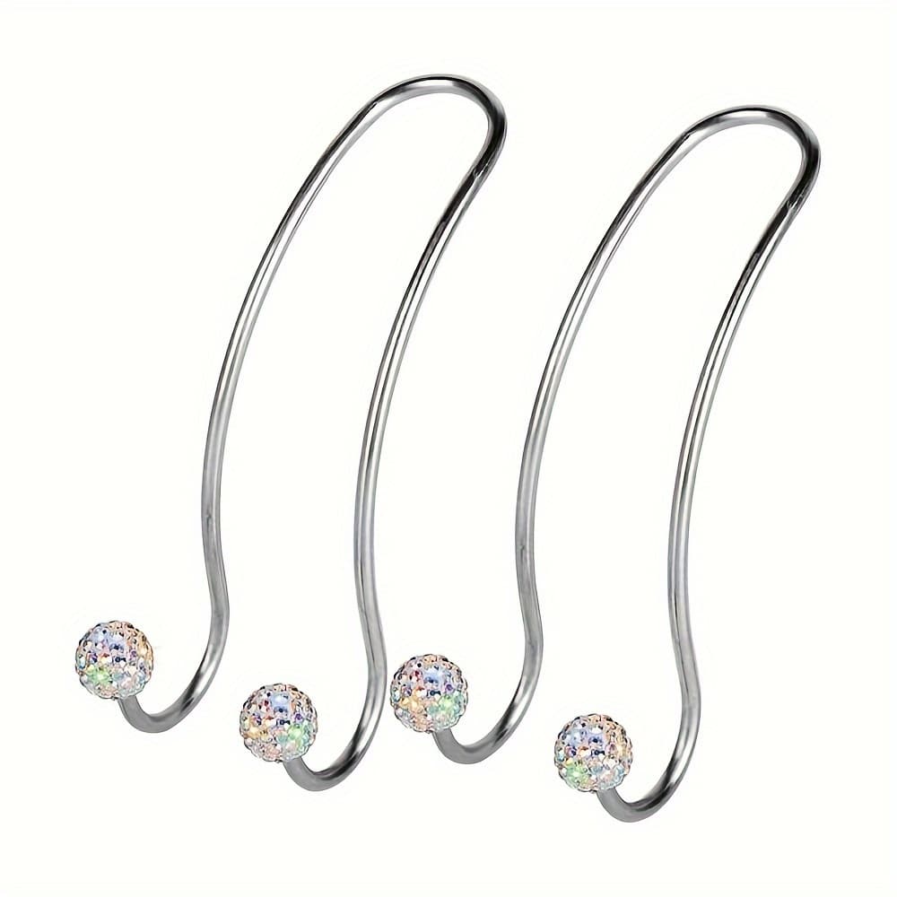 TEMU 2pcs Auto Hooks Bling Car Hangers Organizer Seat Headrest Hooks Strong And Durable Backseat Hanger Storage Universal For Suv Truck Vehicle 2 Pack