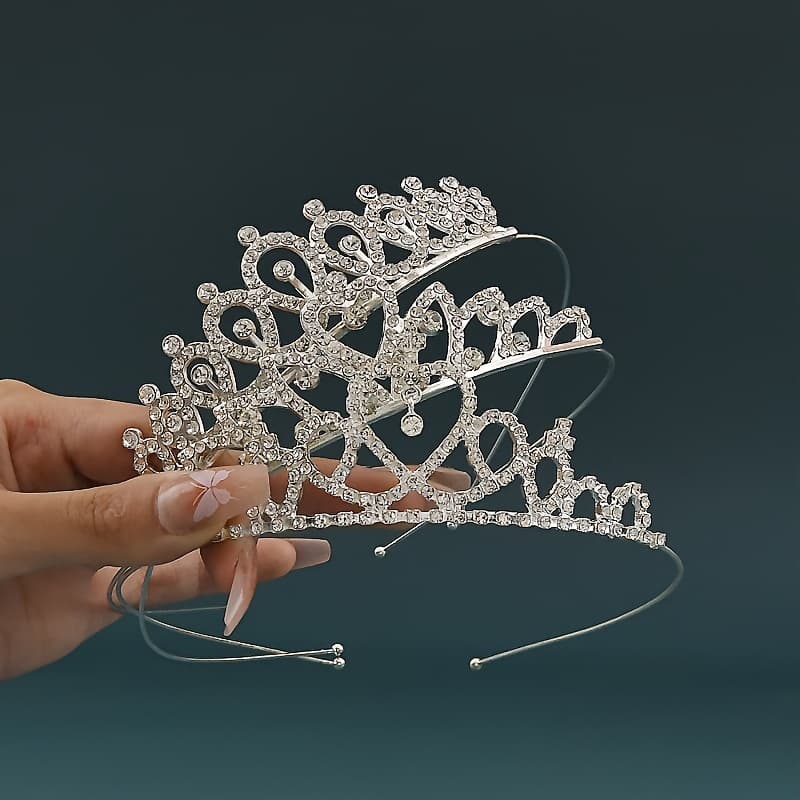 TEMU 1pc Random Style Princess Crown Headband Easy Birthday Hairband Small Crown