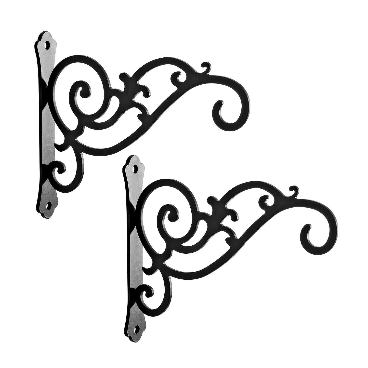 TEMU Set Of 2 Small 6-inch Decorative Iron Wall Hooks Suitable For Indoor And Outdoor Use, Perfect For Hanging Lanterns, Solar Lights, Hummingbird Feeders, And Wind Chimes