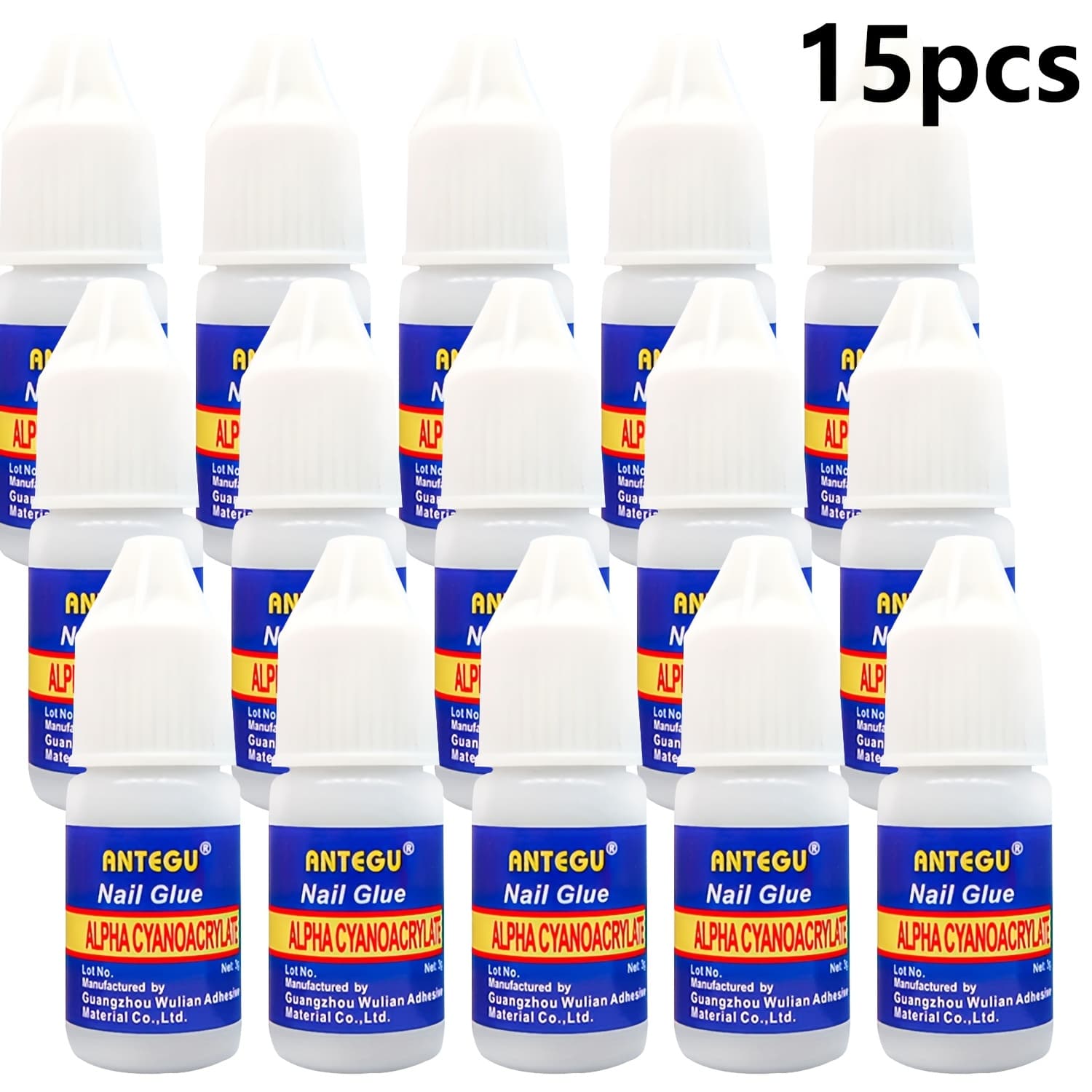 TEMU 15pcs*3g Strongest Nail Glue, Fast-drying Nail Glue For Press-on Nails, Upgraded Super Strong Solid Nail Glue Without Lamp, Long-lasting