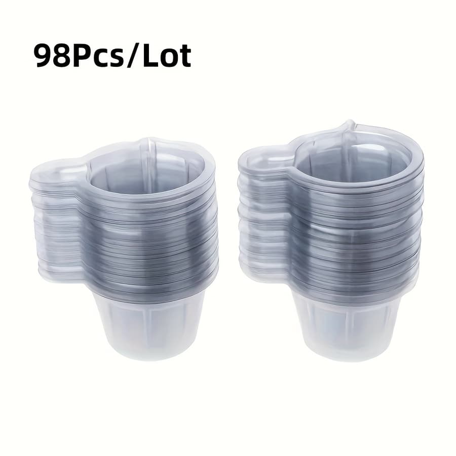 TEMU 48/98pcs/lot 40ml Plastic Disposable Cups Dispenser Silicone Resin Mold Kit For Resin Jewelry Making Tools Accessories