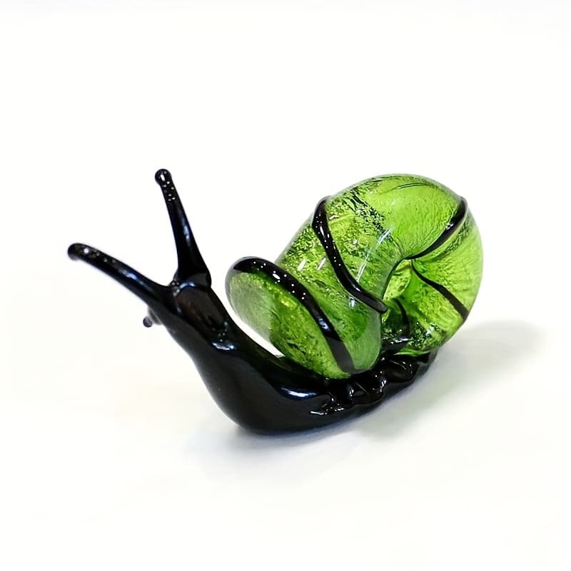 TEMU Cute Glass Snail Miniature Sculptures For Home And Garden Decoration Art Pieces