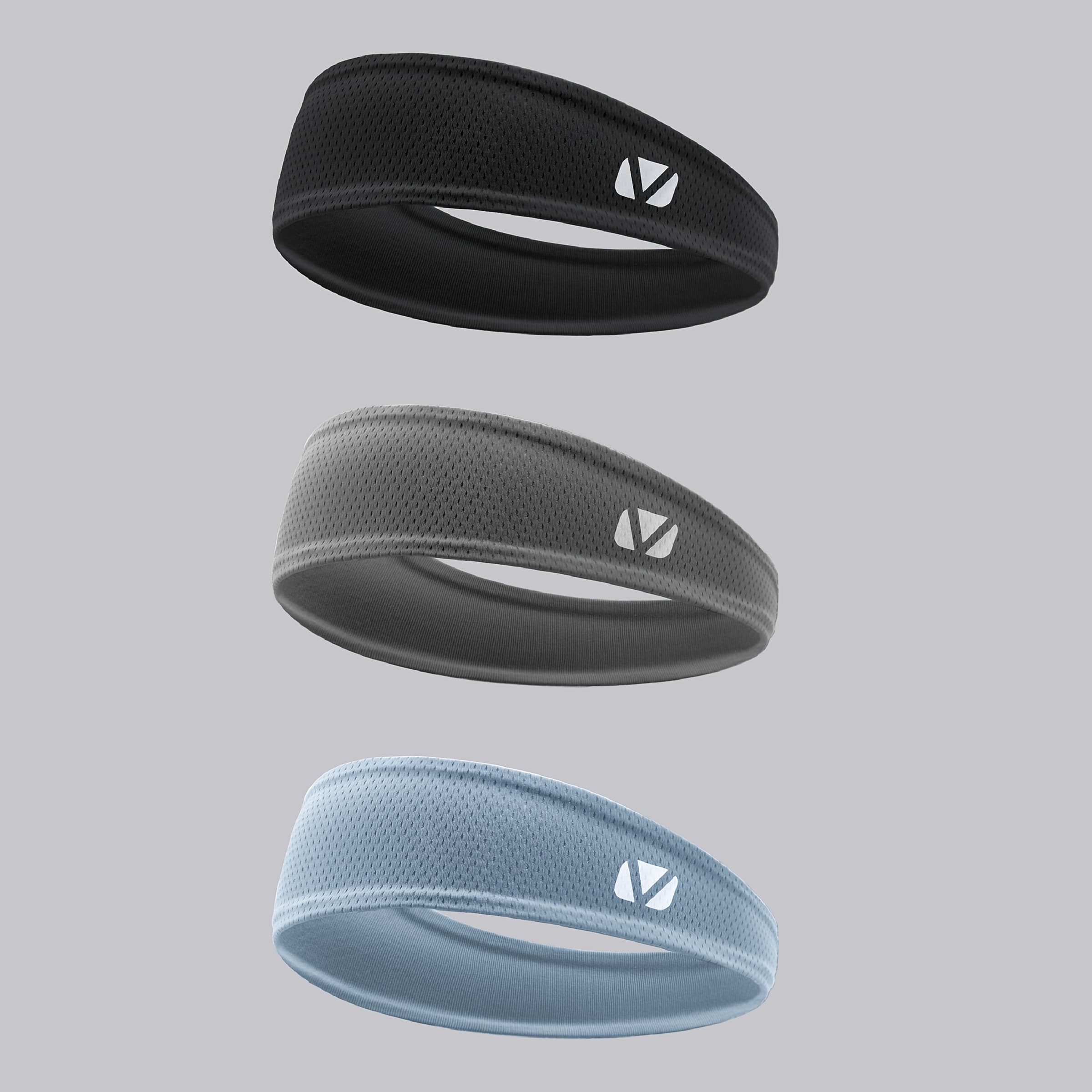 TEMU Set Of 3 Sport Headbands, Cooling Hair Bands Suitable For Running, Sports, Fitness, Yoga, And Sweat Absorption