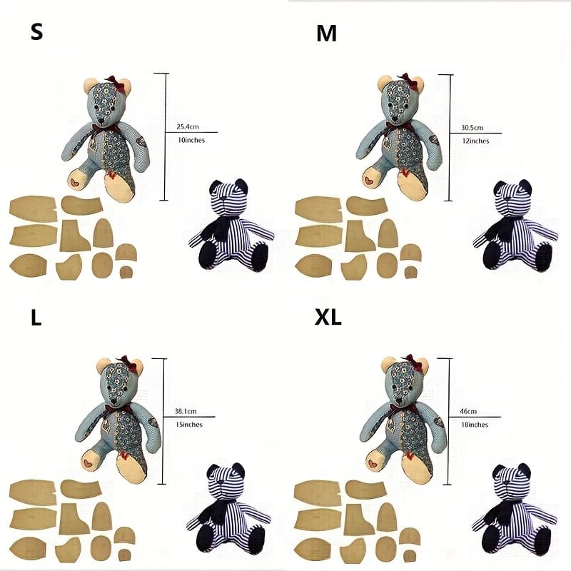 TEMU A Set Of 10 Sewing Pattern Templates, A Diy Doll Making Tool Suitable For Teddy , An Ideal Christmas Gift With Assembly Instructions.