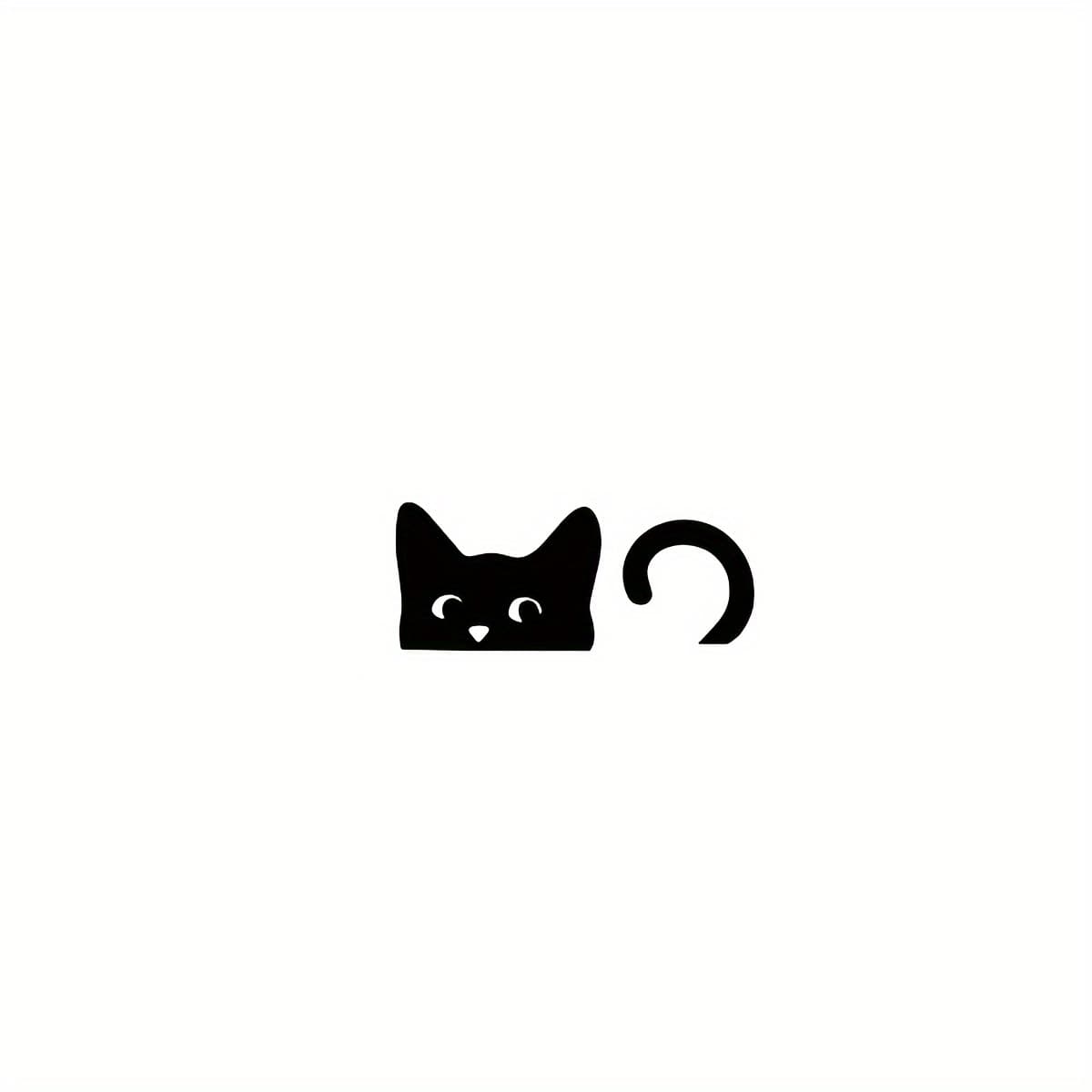 TEMU 3pcs Set, Cute Cat Vinyl Sticker - High Gloss, Self-adhesive, Elegant Design For Car Mirrors, Makeup Mirrors And Computers