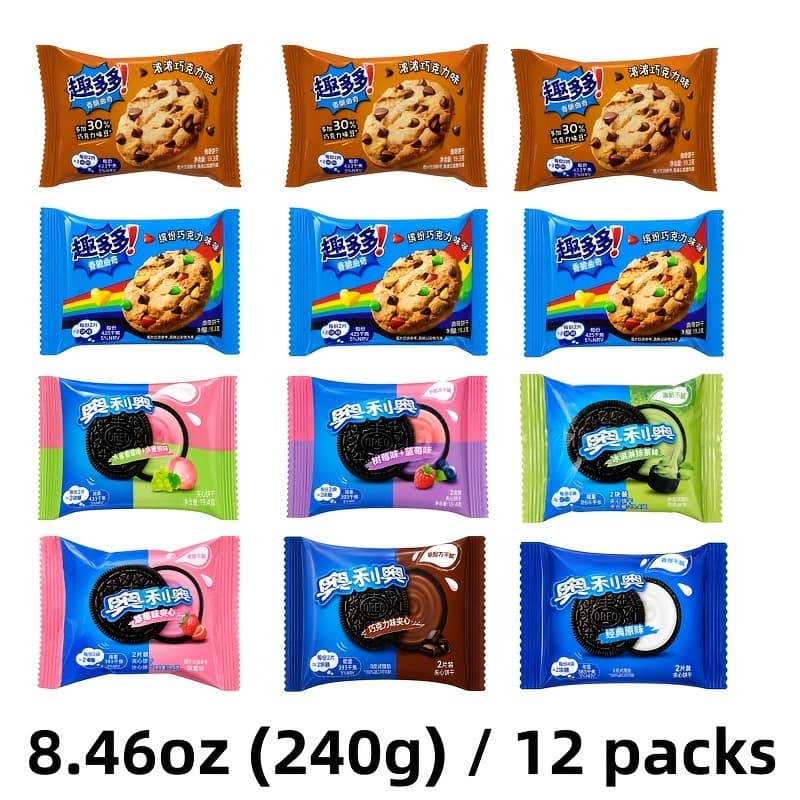 TEMU /chips Ahoy 8.46oz (240g)/12 Packs | Random Flavors/12 Packs | | Casual Snacks | Party Snacks | Office Snacks | Must-have For Watching Shows | Camping Snacks | Afternoon Tea | Basket Fillers |
