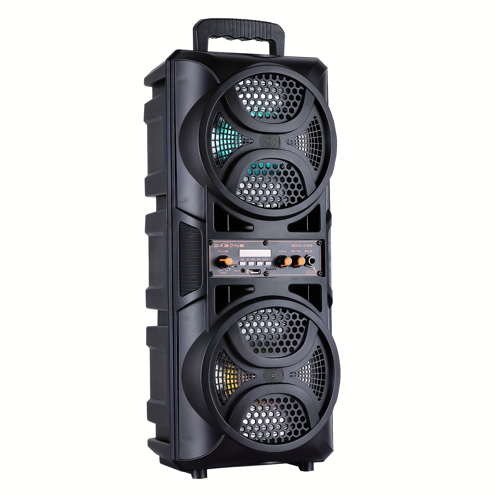 TEMU 3000w Portable Bluetooth Speaker With .5 '' Subwoofer , Outdoor , Support Fm Radio, Led Colorful Lights, With Microphone, Support For Tf/fm Radio/usb/aux, For Home, Party, Travel, Chrismas Party