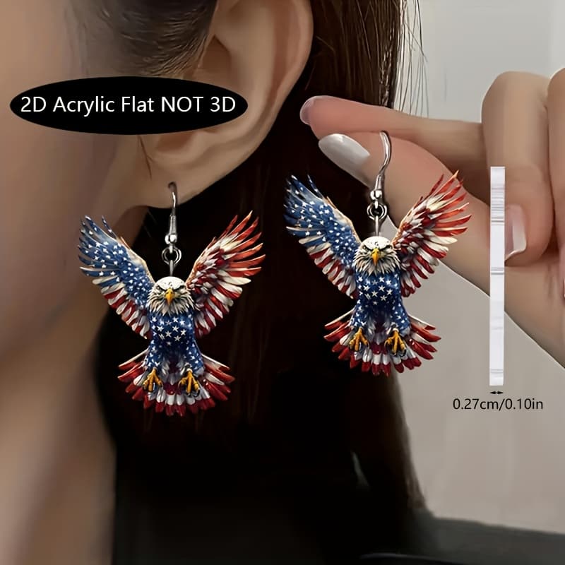 TEMU 2d Plane Day Fashionable And Minimalist Eagle Earrings With New Perfect For Parties Commemorative Jewelry Versatile And Exquisite, Perfect Gifts For Christmas And Birthdays