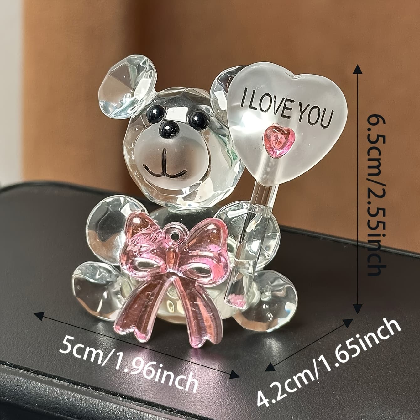 TEMU 1 Crystal Glass Decoration Ornament, Small Gift For Living Room, Car Interior Decoration, Birthday Souvenir, Gift For Girlfriend Or Mother
