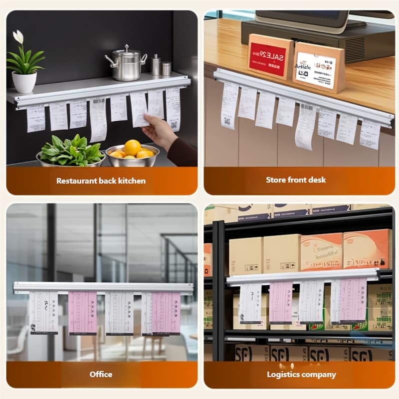 TEMU 1pc Restaurant Takeaway Clip Single Artifact - Office Organizing And Storage, Restaurant Space Saving Design - For Thermal Paper And Coupons - Fast Easy-to-use Receipt Organizer