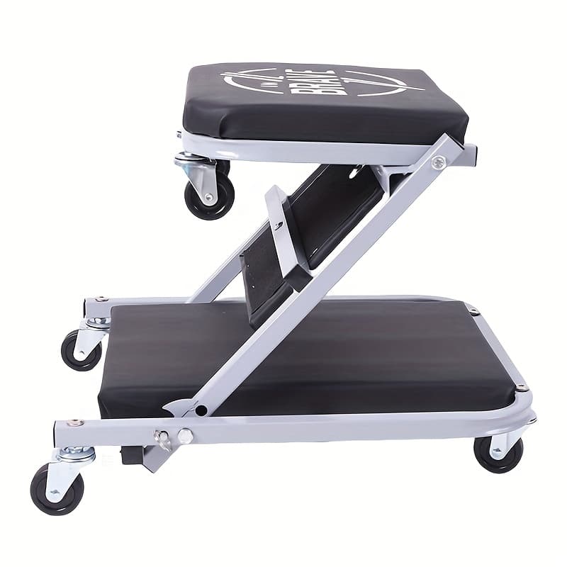 TEMU 36" Heavy-duty 3-in-1 Folding Crawler. Professional-grade With Adjustable Z-seat (tilt/recline). Features 6 Lockable Casters And A 350-650 Lb Capacity. The /black Tool For Automotive Repair
