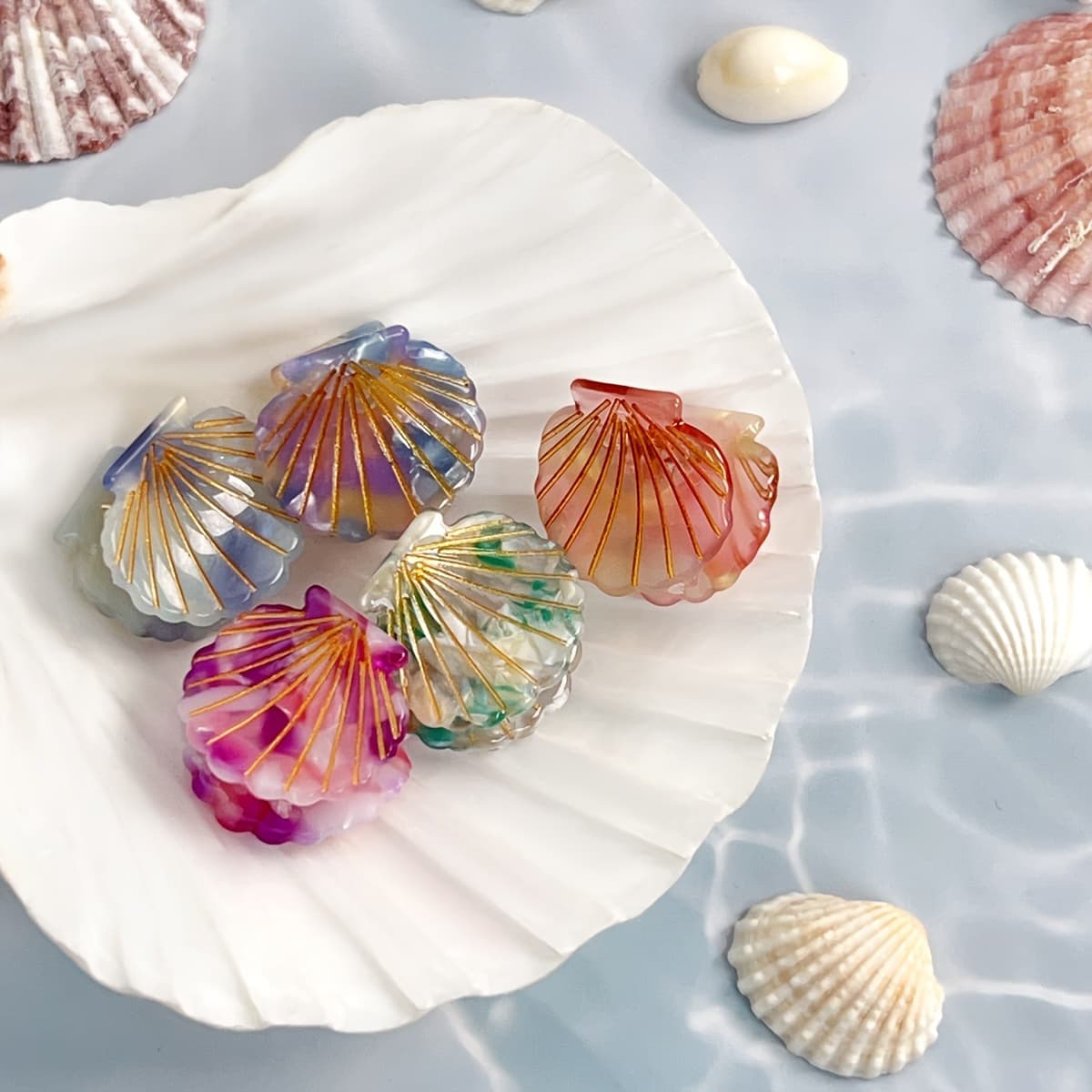 TEMU 5pcs Of Acetate Shell Small Hair Clips For The Side - Acetate Shell Fringe Hair Clips - Suitable For Everyday And Festive Occasions