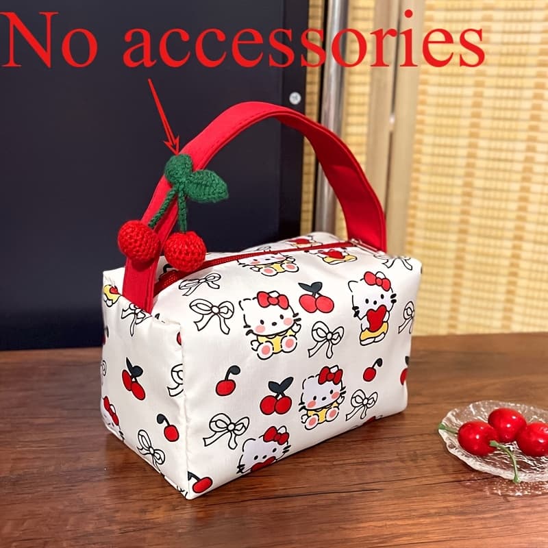 TEMU Cosmetics Bag Ins High Aesthetic Cute Portable Makeup Toiletry Bag, Suitable For Outdoor Travel, Home Storage Bag Large Capacity 3d Handbag, Daily, Outing, Bestie Gift