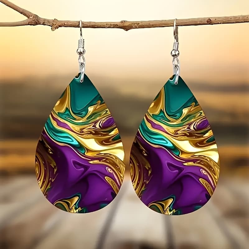 TEMU 4 Pairs Bohemian Tree Of Earrings, Colorful Romantic Gift For Women, Perfect For Birthdays And Anniversaries