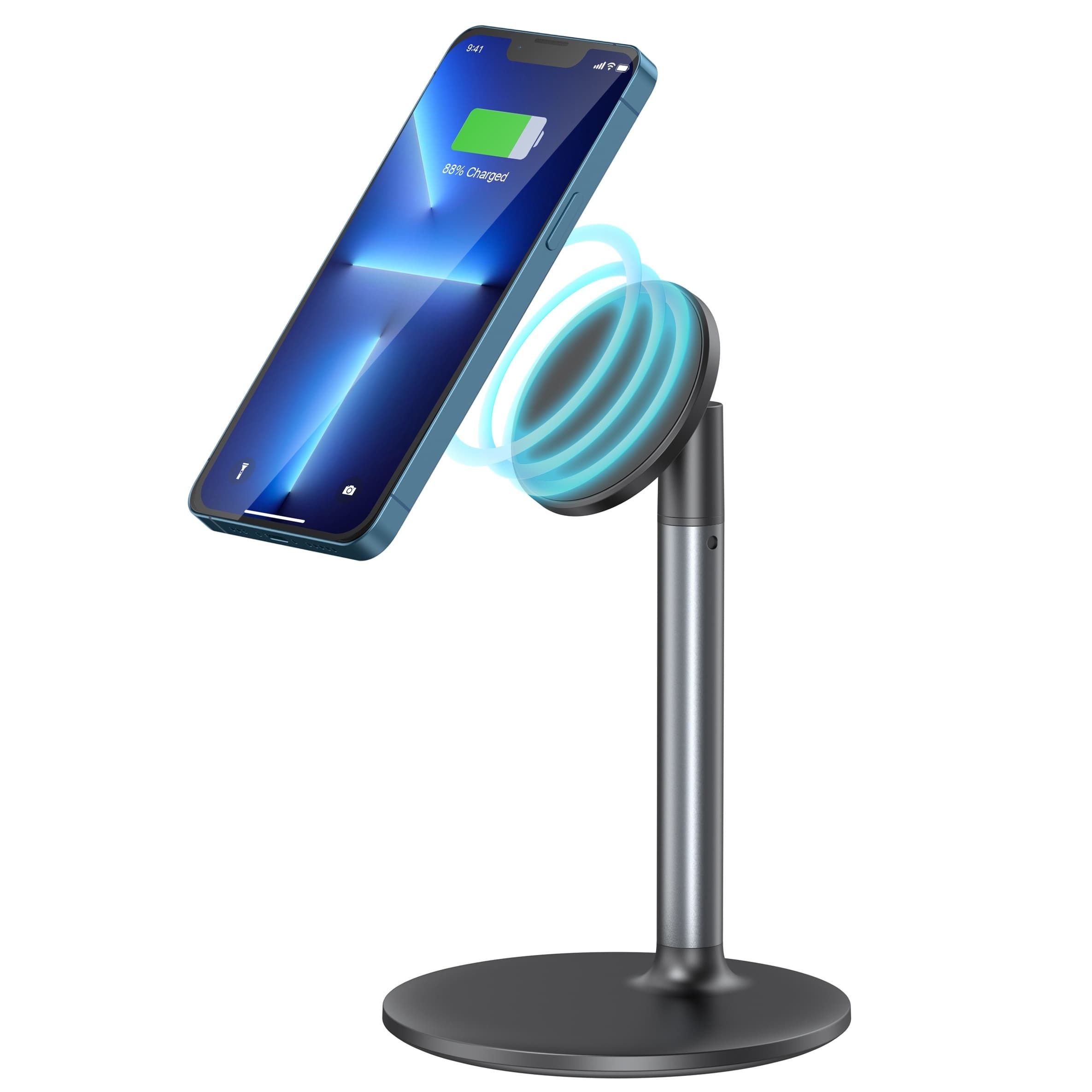 TEMU Magnetic Phone Holder. Take 360° Rotation And Height Adjustable Holder. Height Can From 7.2inch To 10 Inches. Suitable For All Magnetic Phones And Phones With Magnetic Cases