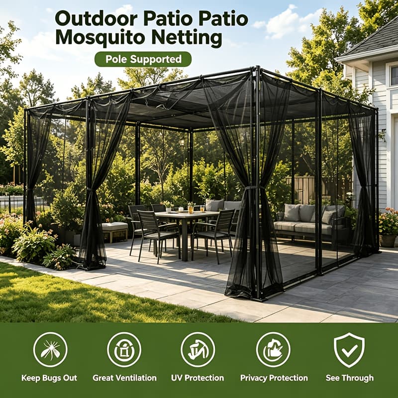 TEMU Premium Outdoor Net 2pcs Set, Garden Net, Outdoor Net, Terrace Net, Outdoor Fine Mesh Screen Window, Ultra Dense Net Mesh Suitable For Outdoor , , , Rvs And Camping