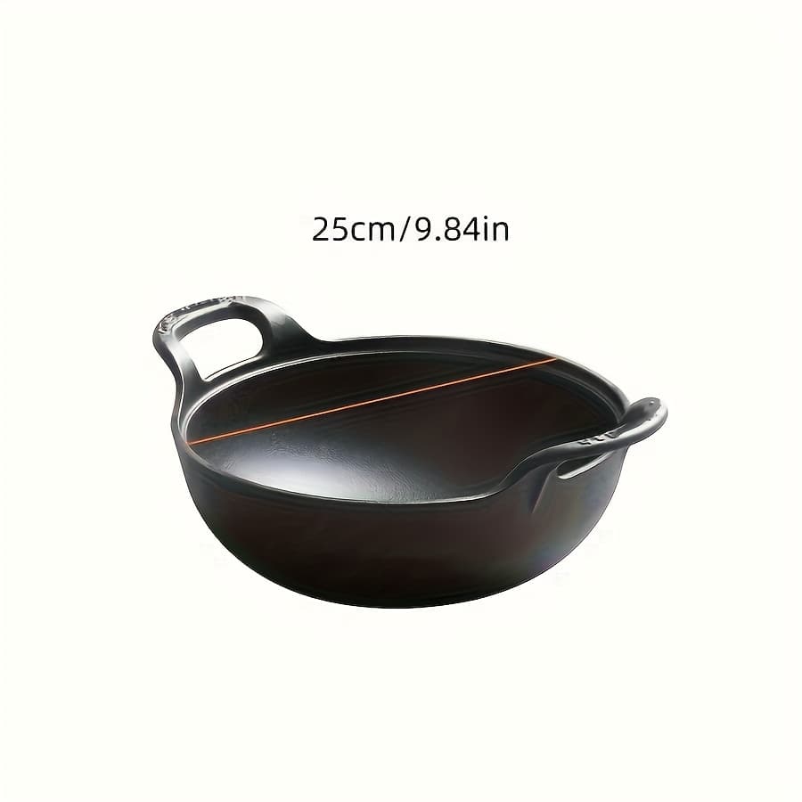 TEMU Pre- Cast Iron With Dual Handles - Durable Cookware For Outdoor Grilling And Camping Baking, Mini, Multi-functional/ Kitchen Essential Gadgets