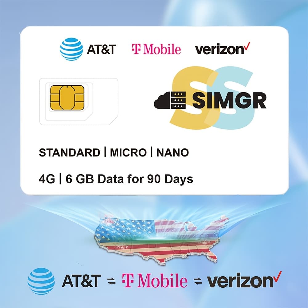TEMU 6gb 90days Sim Cards - Data Only Sim Card Of Data, Compatible With At&t, And , Ideal For Security Cameras, , Smartwatches & Gps Trackers, No Voice/sms