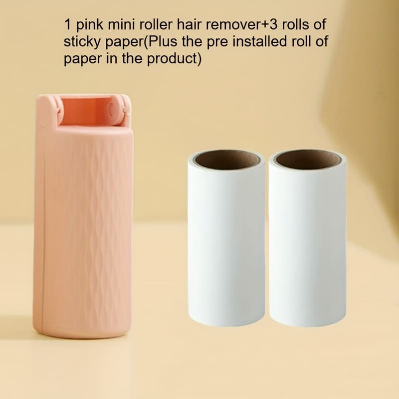 TEMU 4pcs/6pcs Portable Foldable Strong Sticky Mini Lint Remover | With Lid, Dustproof And Anti-accidental, 180-degree Foldable, Ideal For Travel, Home, Office, Dating, For Exquisite Gift