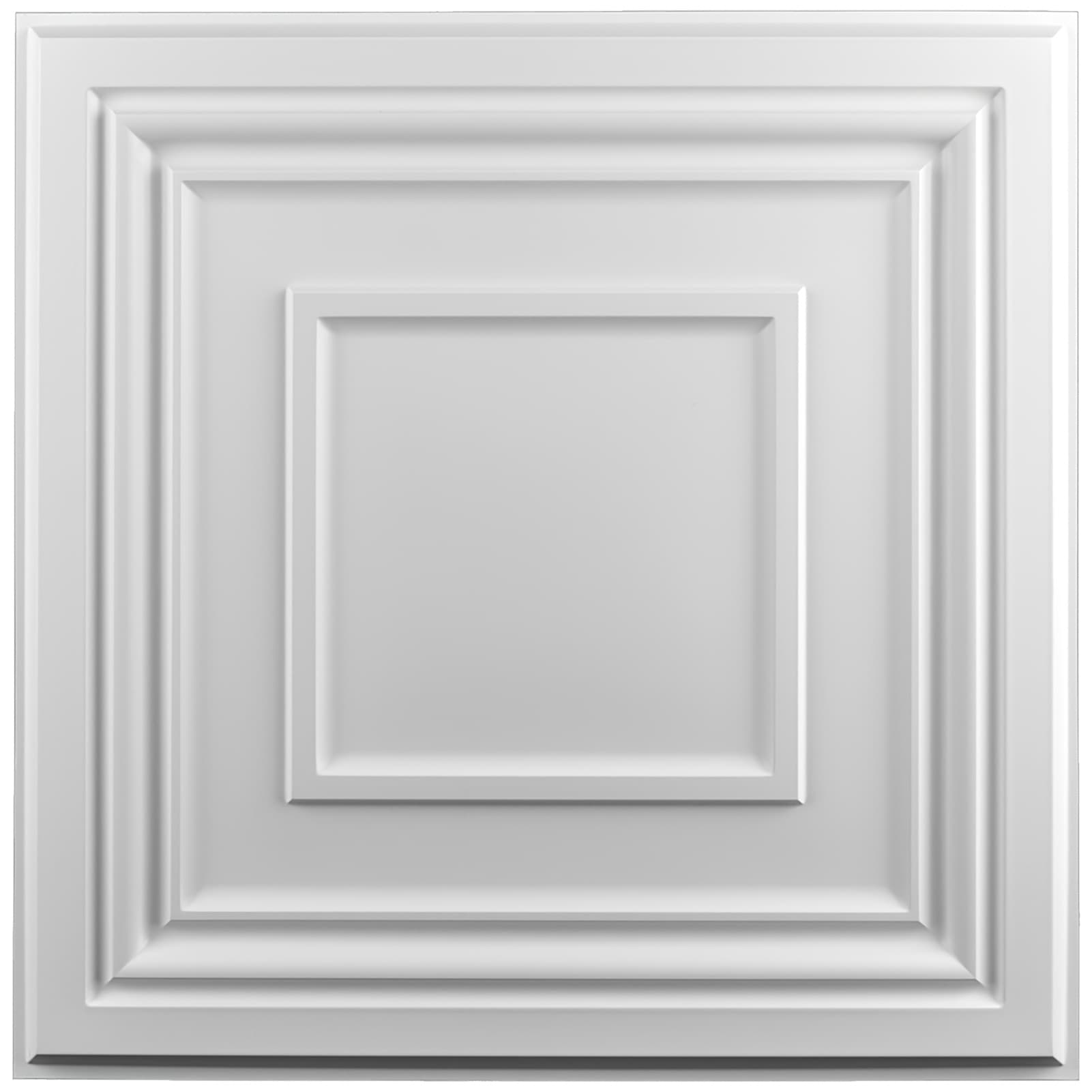 TEMU Pvc 3d Drop Ceiling Tiles, Wall Panels, Matte White , 12 Sheets 24" X 24" Cover 48 .