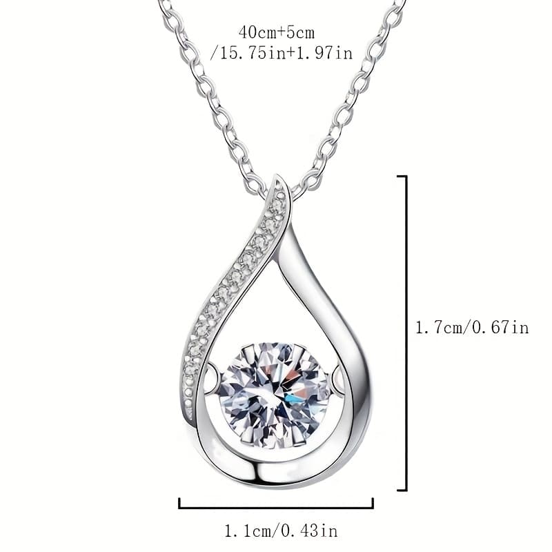 TEMU 1pc Women's Fashion Pendant Necklace, Exquisite And Luxurious Necklace, Versatile Design, Perfect Gift For Parties And Anniversaries