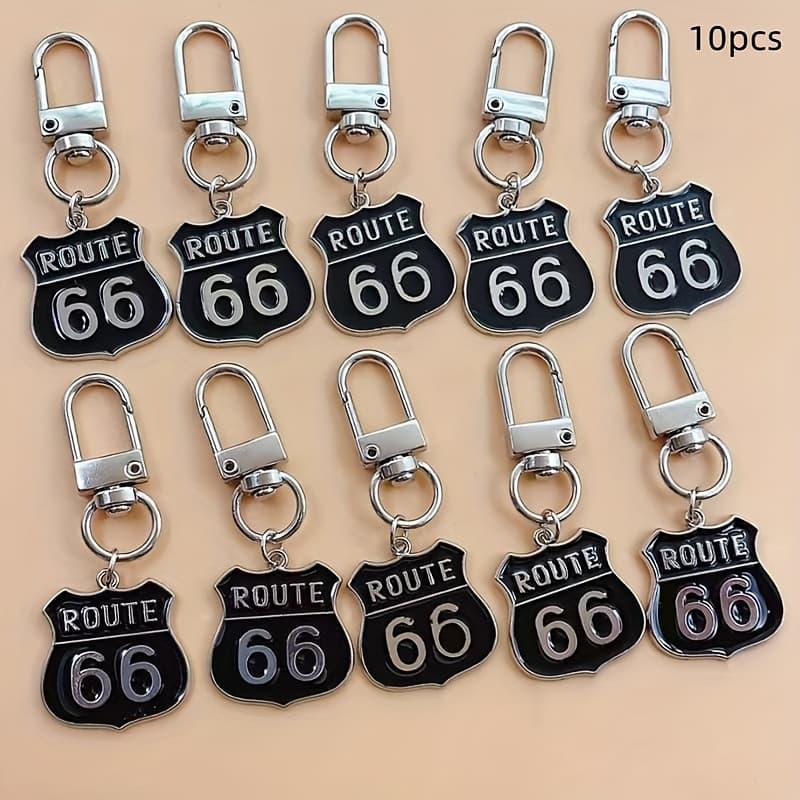 TEMU 10pcs Painted Keychain Alloy Cartoon Hanging Metal Electroplating Creative Enamel Keychain