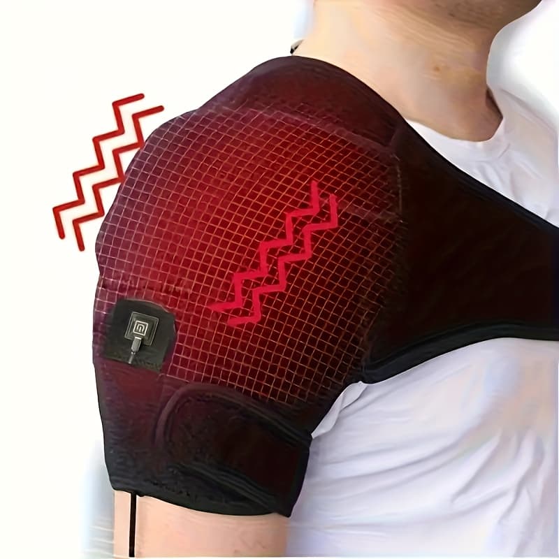 TEMU Multifunctional Usb Plug-in Massage Heating Pad - Suitable For Legs, Shoulders, , 3 Adjustable Vibration And Temperature , Portable Warm With Massage Function, Unisex