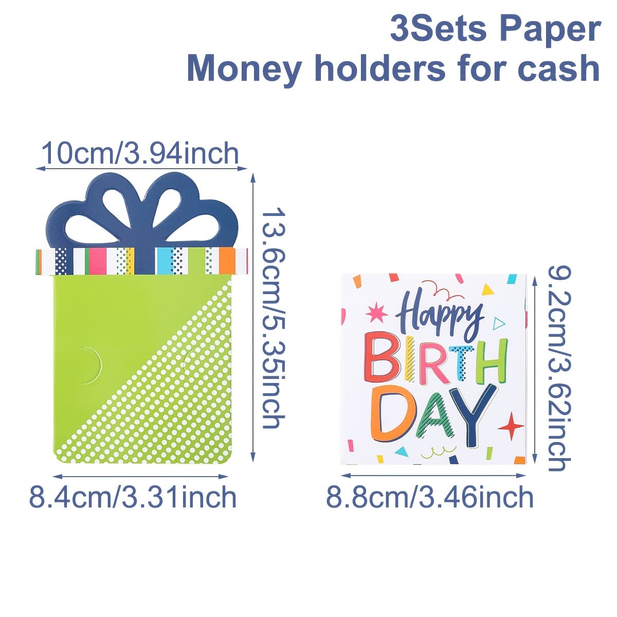 TEMU 3sets, Happy Birthday Holder For Cash, Centerpieces, Colorful Happy Birthday Pattern Money Holder, Happy Birthday Party Supplies, 1st Birthday Party Decor For Home, Table Decoration, Party Favors